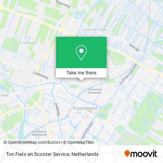 Ton Fiets en Scooter Service map