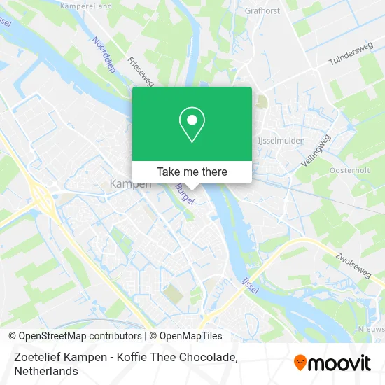 Zoetelief Kampen - Koffie Thee Chocolade map