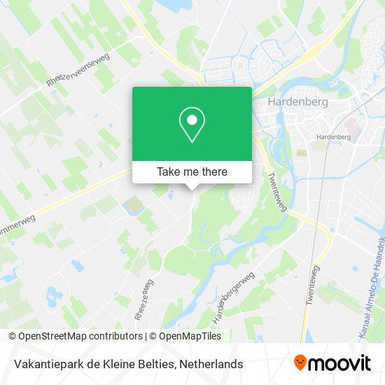 Vakantiepark de Kleine Belties map