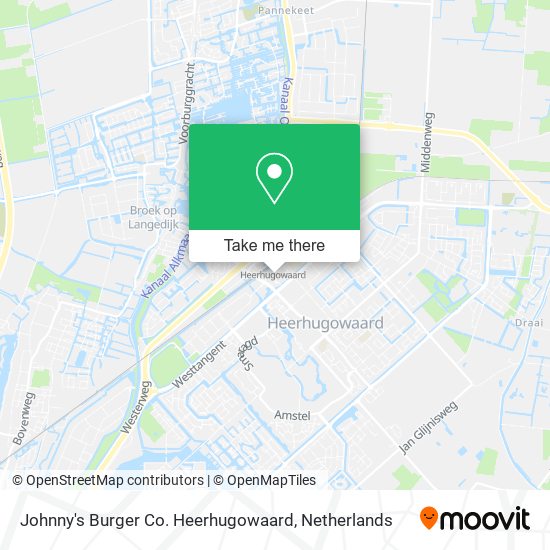 Johnny's Burger Co. Heerhugowaard map