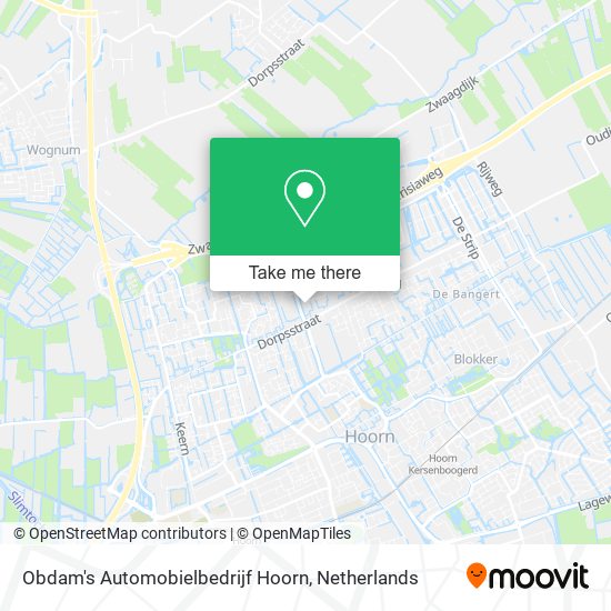 Obdam's Automobielbedrijf Hoorn Karte