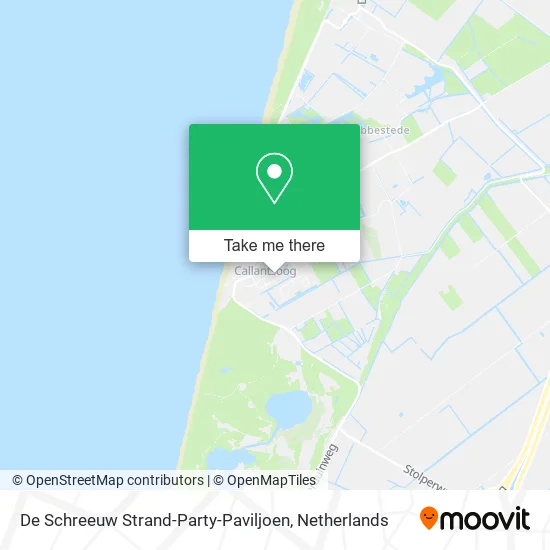 De Schreeuw Strand-Party-Paviljoen map