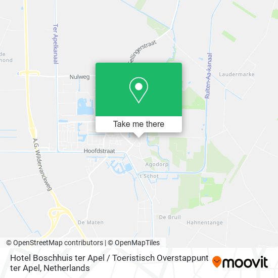 Hotel Boschhuis ter Apel / Toeristisch Overstappunt ter Apel Karte