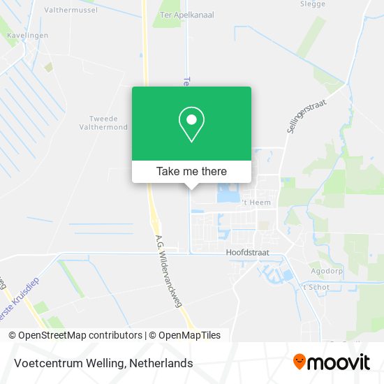 Voetcentrum Welling map