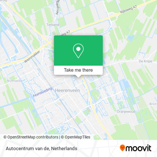 Autocentrum van de map