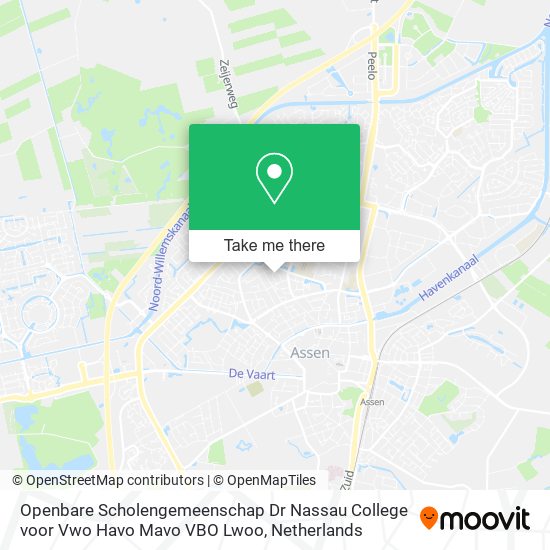 Openbare Scholengemeenschap Dr Nassau College voor Vwo Havo Mavo VBO Lwoo Karte