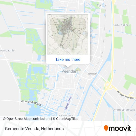 Gemeente Veenda map