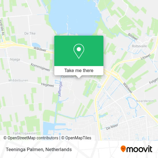 Teeninga Palmen map