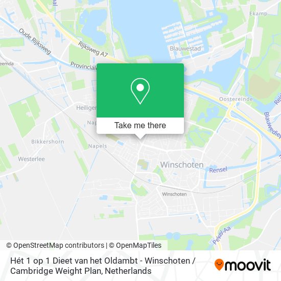 Hét 1 op 1 Dieet van het Oldambt - Winschoten / Cambridge Weight Plan map