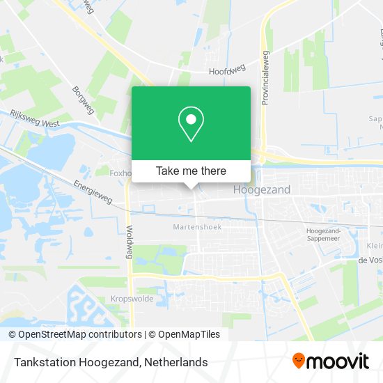 Tankstation Hoogezand map