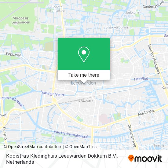 Kooistra's Kledinghuis Leeuwarden Dokkum B.V. Karte