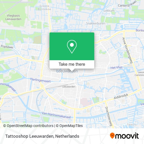 Tattooshop Leeuwarden map