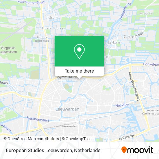 European Studies Leeuwarden map