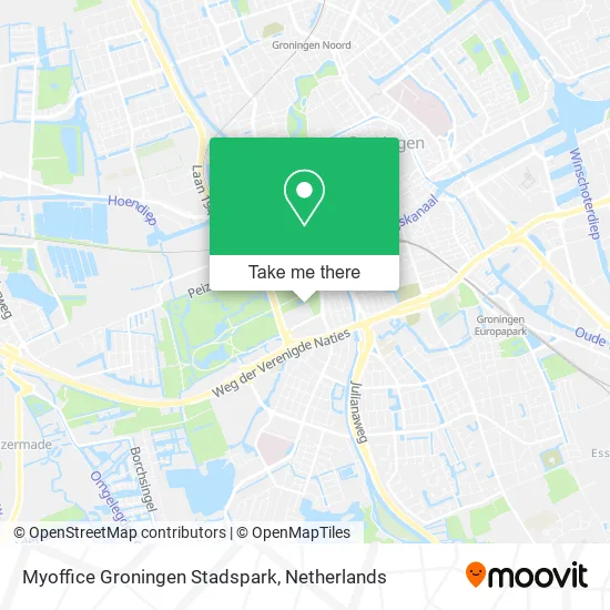 Myoffice Groningen Stadspark map