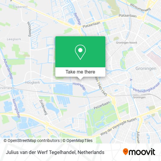 Julius van der Werf Tegelhandel map