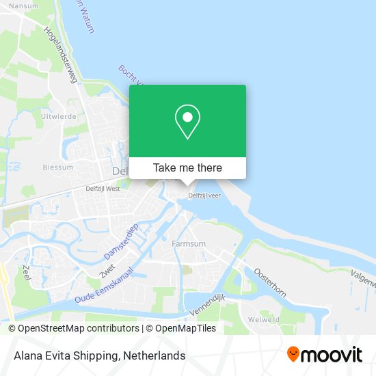 Alana Evita Shipping map