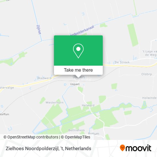 Zielhoes Noordpolderzijl, 't map