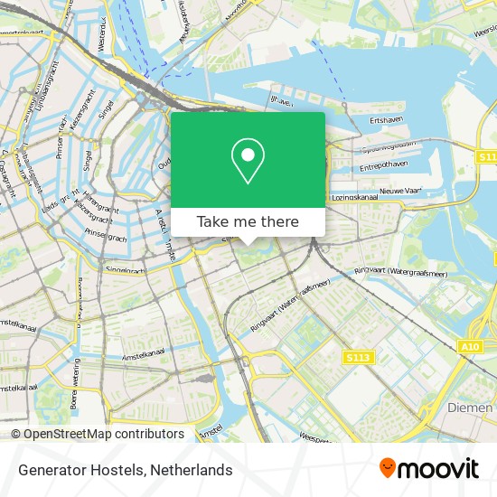 Generator Hostels map