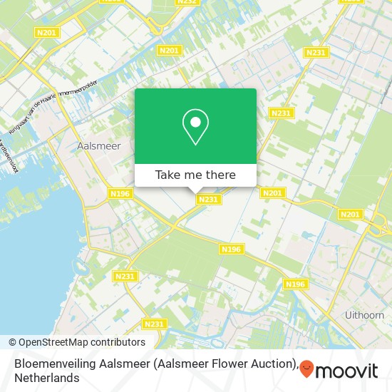 Bloemenveiling Aalsmeer (Aalsmeer Flower Auction) Karte