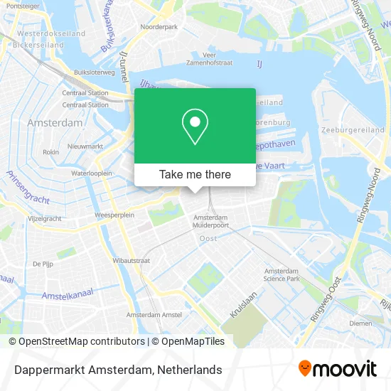 Dappermarkt Amsterdam map
