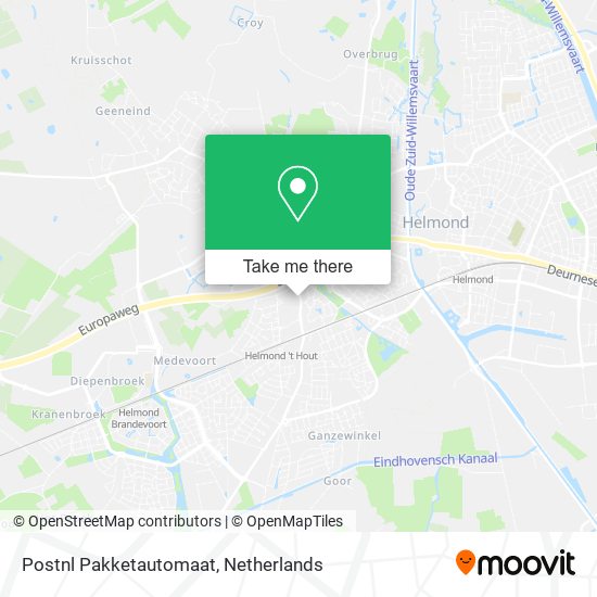 Postnl Pakketautomaat map