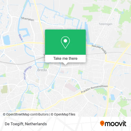 De Toegift map