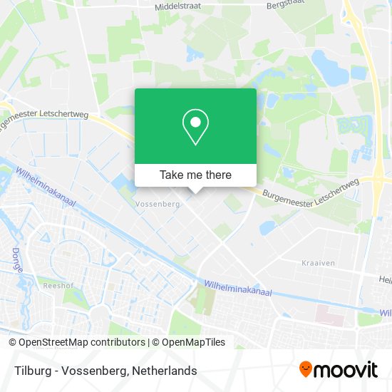 Tilburg - Vossenberg Karte