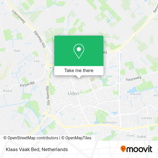 Klaas Vaak Bed map