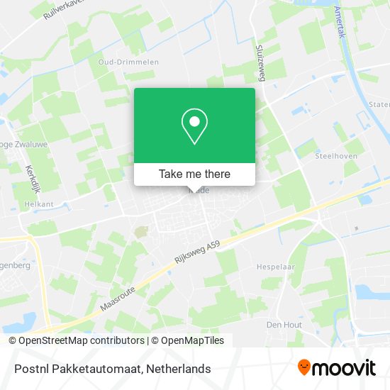 Postnl Pakketautomaat map