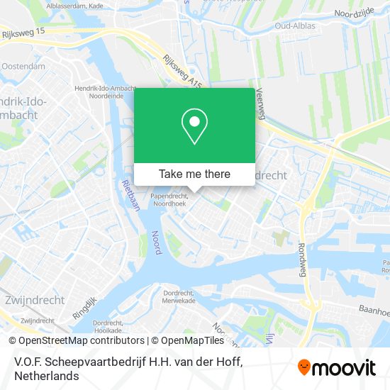 V.O.F. Scheepvaartbedrijf H.H. van der Hoff map