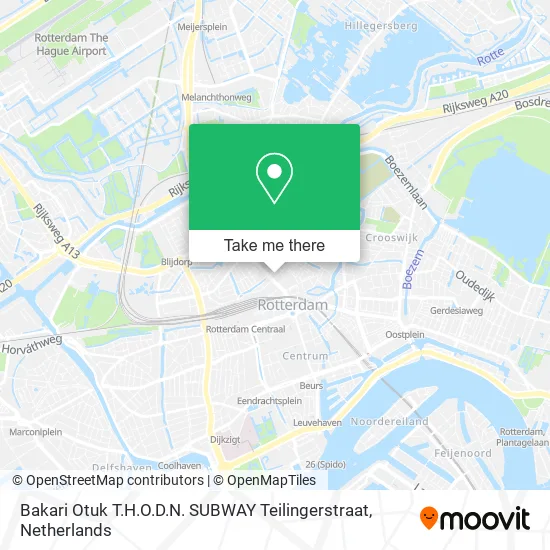 Bakari Otuk T.H.O.D.N. SUBWAY Teilingerstraat map