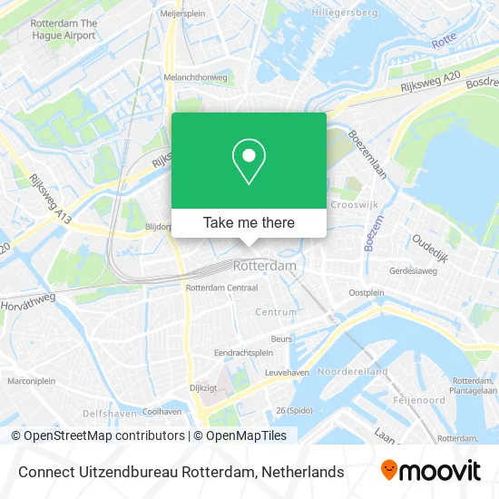 Connect Uitzendbureau Rotterdam map