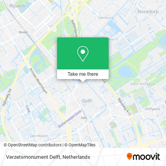 Verzetsmonument Delft map