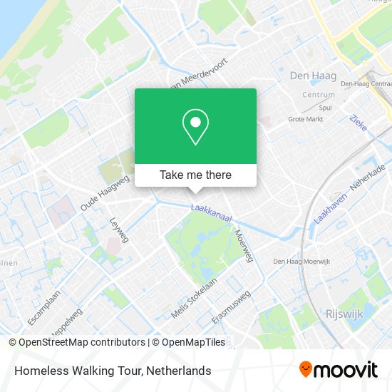 Homeless Walking Tour map