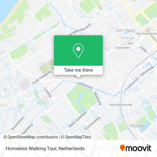Homeless Walking Tour map