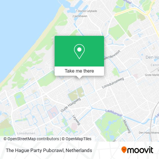 The Hague Party Pubcrawl map