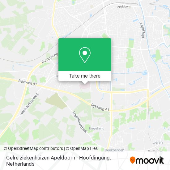 Gelre ziekenhuizen Apeldoorn - Hoofdingang map