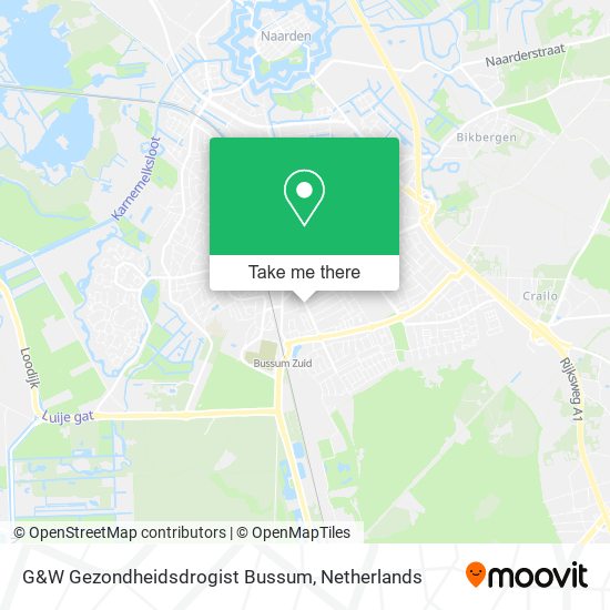 G&W Gezondheidsdrogist Bussum map