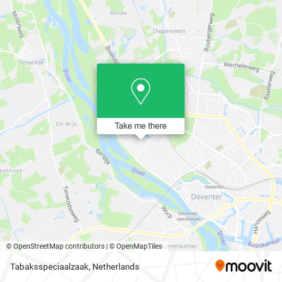Tabaksspeciaalzaak map