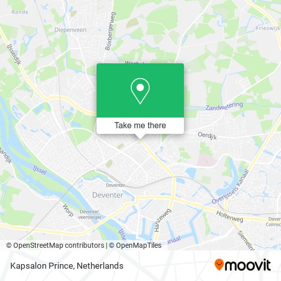 Kapsalon Prince map