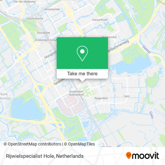 Rijwielspecialist Hole map