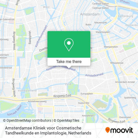 Amsterdamse Kliniek voor Cosmetische Tandheelkunde en Implantologie map