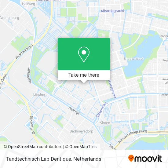 Tandtechnisch Lab Dentique Karte