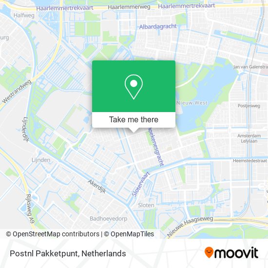 Postnl Pakketpunt map
