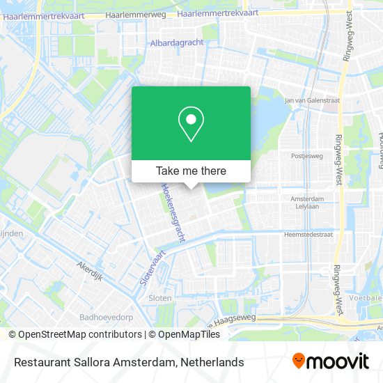 Restaurant Sallora Amsterdam map