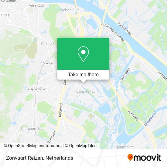 Zonvaart Reizen map