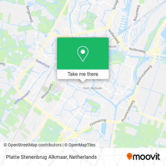 Platte Stenenbrug Alkmaar map