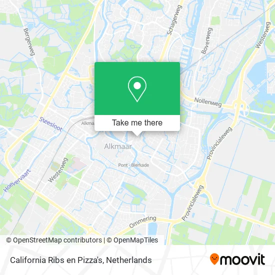 California Ribs en Pizza's map