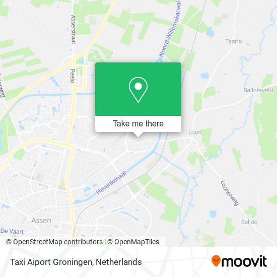 Taxi Aiport Groningen map