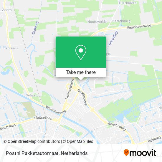 Postnl Pakketautomaat map